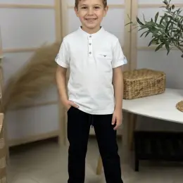 Футболка-стійка та котонові штанці для хлопчика