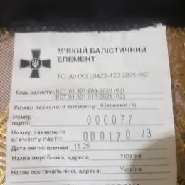 М'який балістичний елемент