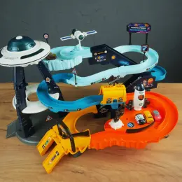 Космічний трек WToys з українським озвучуванням, 4 машинки