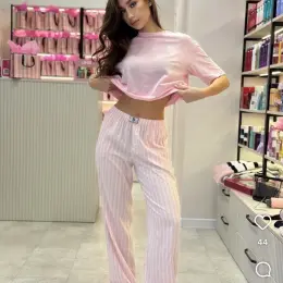 Піжама Victoria's Secret рожева в смужку