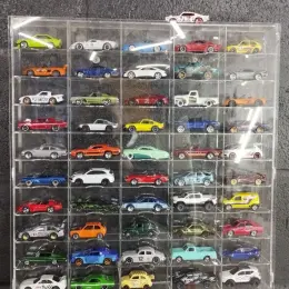 Акриловий бокс-вітрина для 50 машинок Hot Wheels 1:64, настінна полиця-органайзер