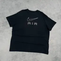 Vintage Nike AIR Big Logo Black Tee XL