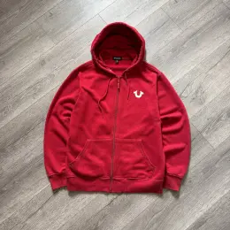 True Religion худи на замке красное размер M