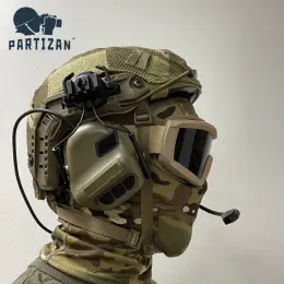Тактичні навушники Active Helmet Headset з активним шумозаглушенням та підтримкою рації