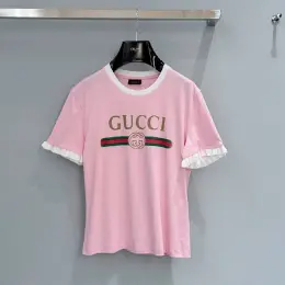 Футболка GUCCI Premium розовая размер SM