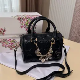 Dior Groove Bag Black Cannage Calfskin Silver