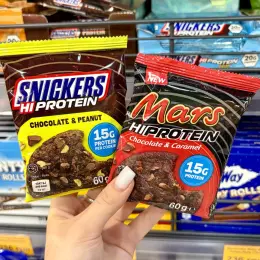 Печиво Snickers Hi-Protein Choc Peanut / Mars Salted Caramel Cookie 60г