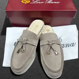 Жіночі мюлі Loro Piana замш + шкіра