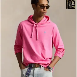 Мужская футболка Polo Ralph Lauren с длинным рукавом и капюшоном