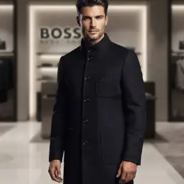Пальто BOSS кашемірове чоловіче осінь-зима