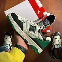 Кросівки чоловічі New Balance 550 Black & White & Green