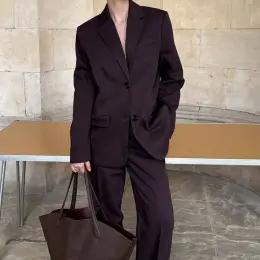 Піджак NA-KD Oversized Twill Blazer Коричневий