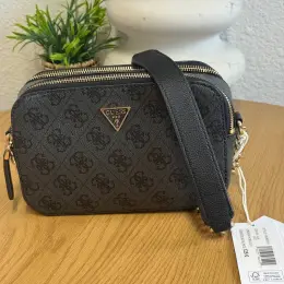 Стильна сумка GUESS з монограмним принтом, чорна
