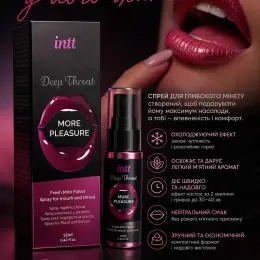Intt Deep Throat Oral Spray Fresh Mint Flavor 12ml