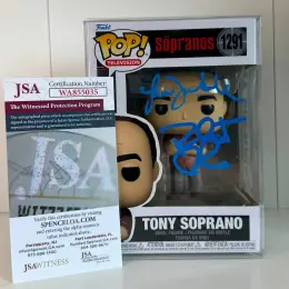 Funko Pop! Television Tony Soprano с двойным автографом Robert Iler и Jamie-Lynn Sigler