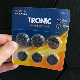 Батарейки літієві таблеткові TRONIC CR2032 3V 230 mAh, 6 шт
