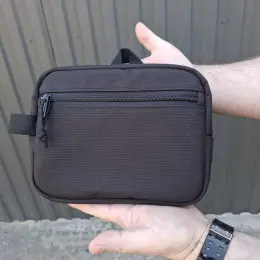 Велика містка косметичка з Cordura 1000D, 2 відділення, 21×17×8 см