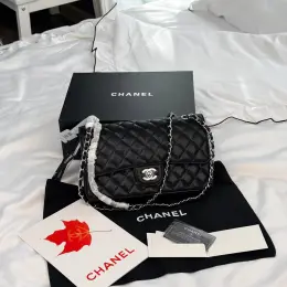Chanel Classic Flap Caviar Black with Silver Hardware