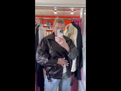 Косуха оверсайз из эко-кожи Zara