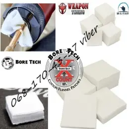 Патчі для чищення зброї Bore Tech Cotton Flannel Patches