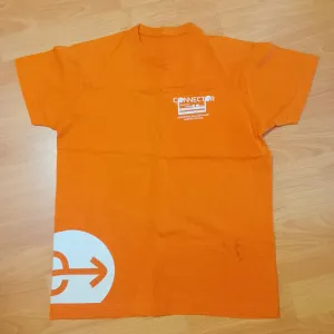 Яскрава помаранчева футболка Connector | Розмір S