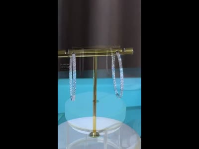 Сережки "конго" з діамантами 2.90ct у стилі Tiffany & Co.
