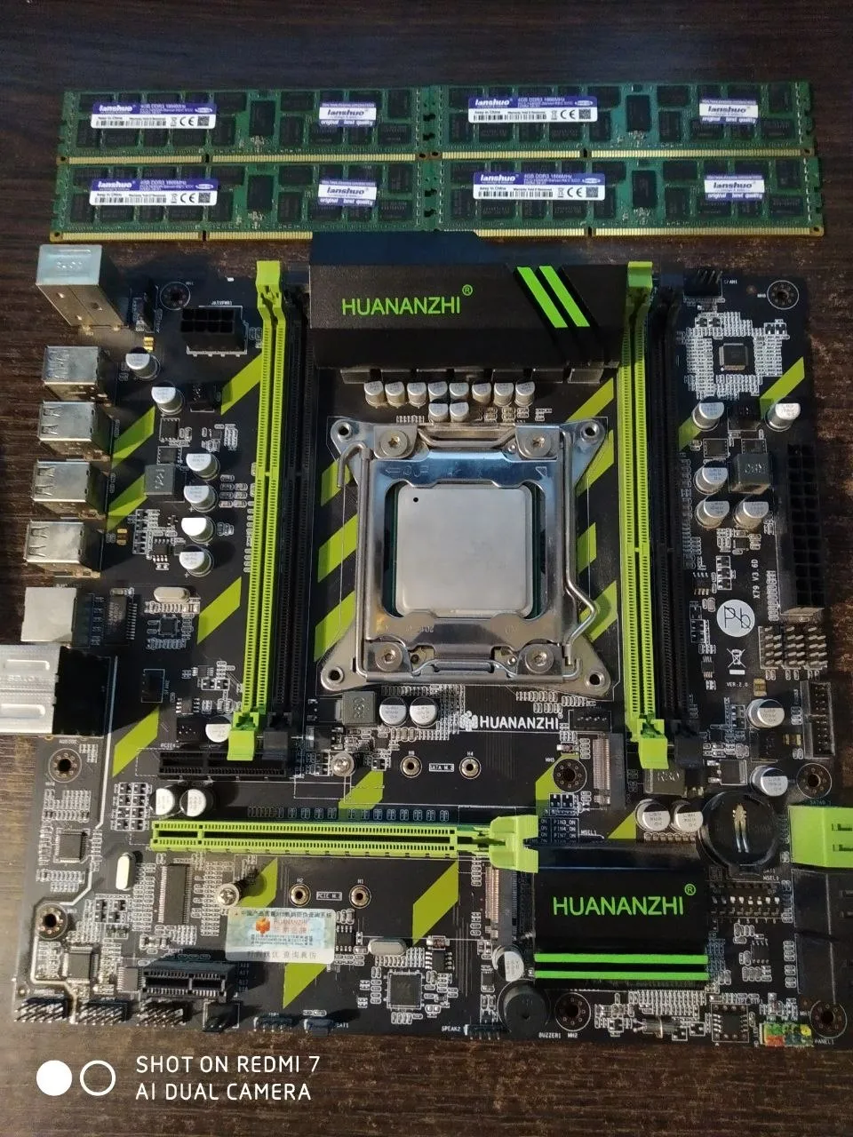 HUANANZHI X79 ZD3 (не робоча) + е5-1620 + DDR3 4×4Gb ECC Reg