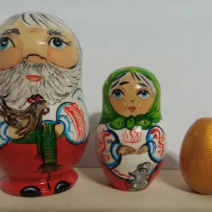 Матрёшка курочка ряба, деревянная игрушка, сувенир.
