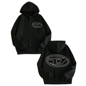 Зип-Худи Diesel Logo унисекс дизель кофта толстовка с капюшоном New