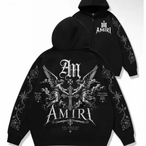 Зип худи Amiri Logo унисекс черные Амири кофта толстовка свитшот лонгслив Новые модели Отлично подойдет на подарок