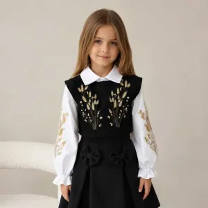 Вишиванка рубашка і маніжка з вишивкою з колосками розмір 116-140