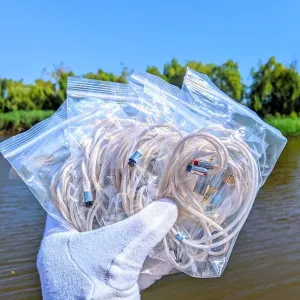 кабель для iem наушников mmcx 2pin 0.78 lytz type6 серебро,медь,золото