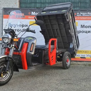 Трицикл вантажний електричний ZONGER 1500w (Колір Графіт) +Доставка
