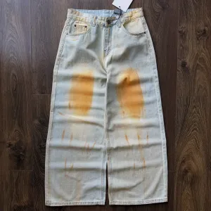 Широкі Джинси в Фарбі Jaded London Штани Джинсові в Краске Baggy Голубі Світлі Wide Leg Skater Y2K SK8 Беггі Баггі Washed Flared Фларед Баленса Тайп