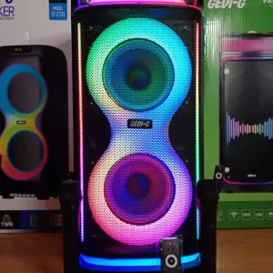 Блютуз караоке акустика Temeisheng-38D(SD,USB,FM)пультДУ, 2микрофона