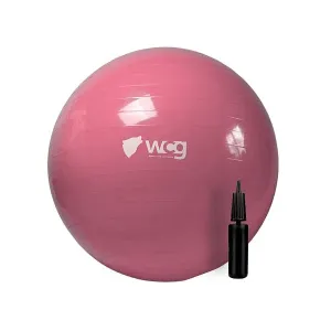 М'яч для фітнесу (фітбол) WCG 65 Anti-Burst 250кг Персиковий + насос