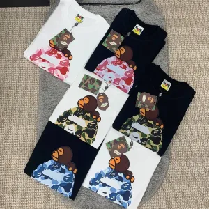 ‼️РОЗПРОДАЖ‼️ Футболка Bape | Біла, синя, біла-рожева, чорна, синя | Розміри M, L, XL, XXL, XXXL
