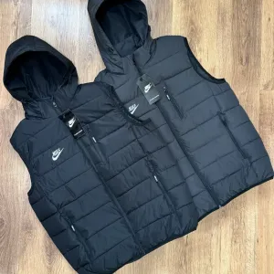 Жилетка Nike / жилет чорні і графіт / 48-56 розміри / капюшон знімаєть