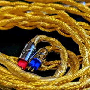 Кабель iem  hi fi mmcx 2 pin 0.78 7N OCC монокристаллічна мідь з позолотою