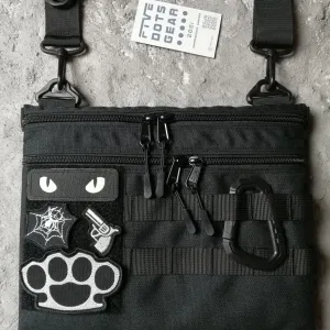 Сумка cordura з велкро для патчів молле месенджер крос-боді c панелью полем липучкой шевронов патчей на плечо тактична міська тактическая городская