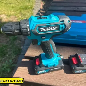 Акумуляторний шуруповерт Makita з DFR патроном та набором ( Макіта)