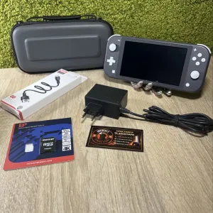 Портативная консоль Nintendo Switch Lite Gray + Кейс + Быстрая MicroSD 128GB + Гарантия