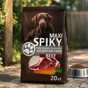 Корм для собак Spiky 20кг зі смаком яловичини