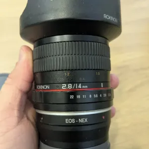 Об'єктив Rokinon 14mm f/2.8 ED AS IF UMC для Sony E-mount (повнокадровий, з перехідником EOS-NEX)