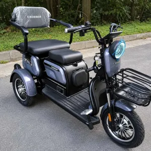 Електроскутер трицикл Crosser TR1 1500 W 77v 30A LFP/Grapfen 2026 База Vintik Shpuntik Графитовый