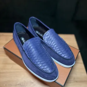 Лоферы Loro Piana из кожи питона мужские