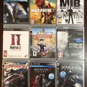 Sony PS3: Mafia 2 (російська), Max Payne 3, Mortal Kombat Komplete Edition, Метро Луч Надежды, Minecraft Ninja Gaiden, Need for Speed Carbon, NBA Jam