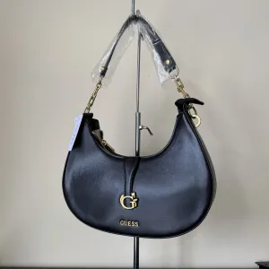 Сумка багет Guess Гесс Чорна, Монограмна