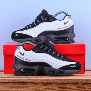 (2407) Кросівки Nike Air Max 95 білі з чорним (37-41) - найк найки В'єтнам