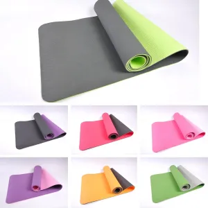Коврик + чехол Yoga Mat TPE 6/8мм, каремат для фитнеса, йоги,пилатеса
